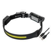 Brennenstuhl LuxPremium Accu LED Sensor Hoofdlamp SL 500 A / Oplaadbare Hoofdlamp met Sensor (USB C, Rood Licht, IP44, COB-LED, 500lm, max. 22u, Verwisselbare 18650 Accu)