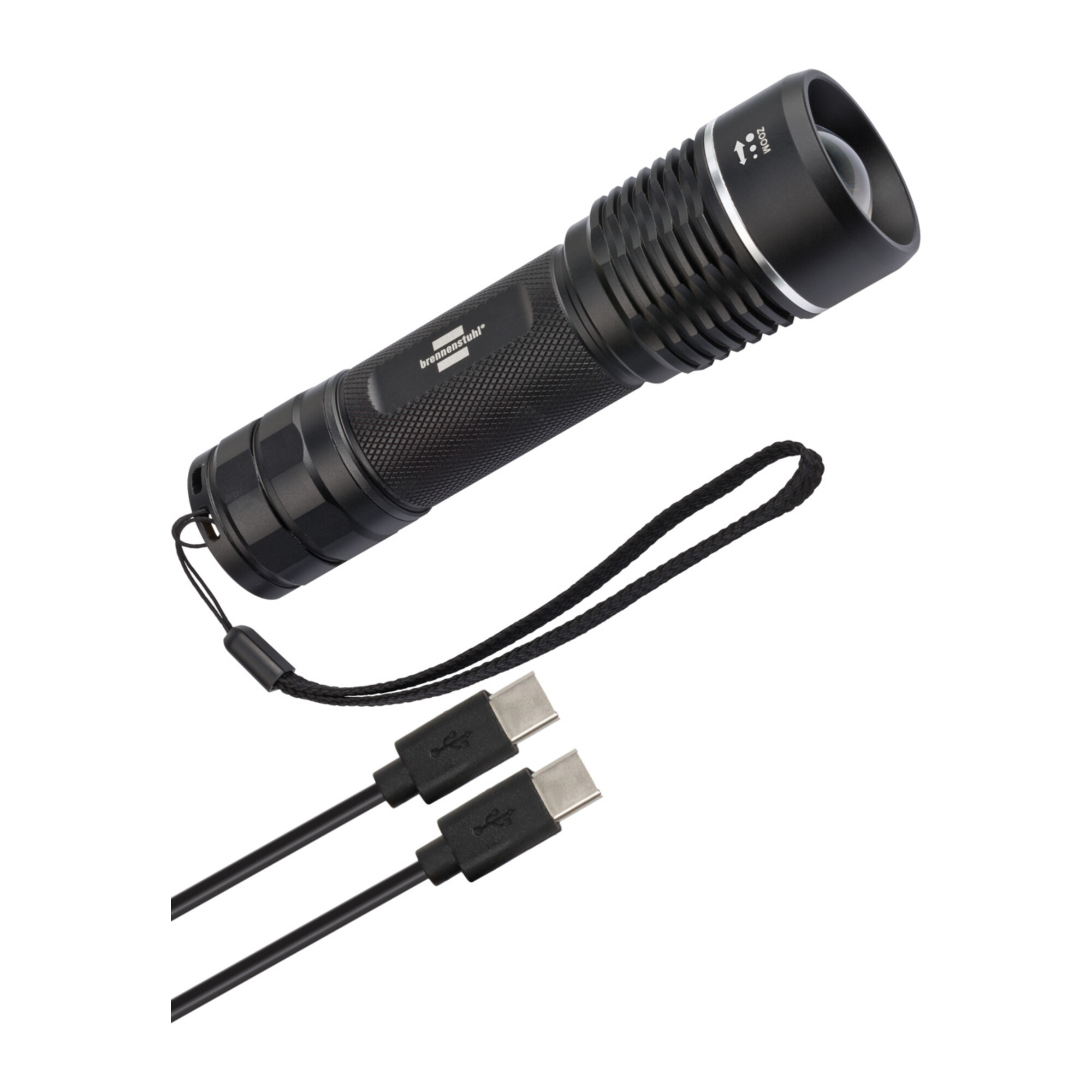 Brennenstuhl LuxPremium Akku-Fokus LED-Taschenlampe TL 1201 AF IP67 / Taschenleuchte mit heller CREE-LED (stufenloser Fokus, 1200lm, 210m Leuchtweite,