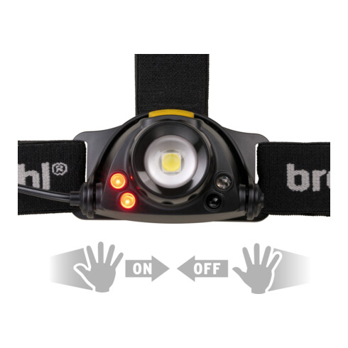 Brennenstuhl LuxPremium LED Oplaadbare Sensor Hoofdlamp SL 401 AF / USB C Hoofdlamp met Rood Licht, IP44, OSRAM-LED, 400lm, tot 50u brandduur
