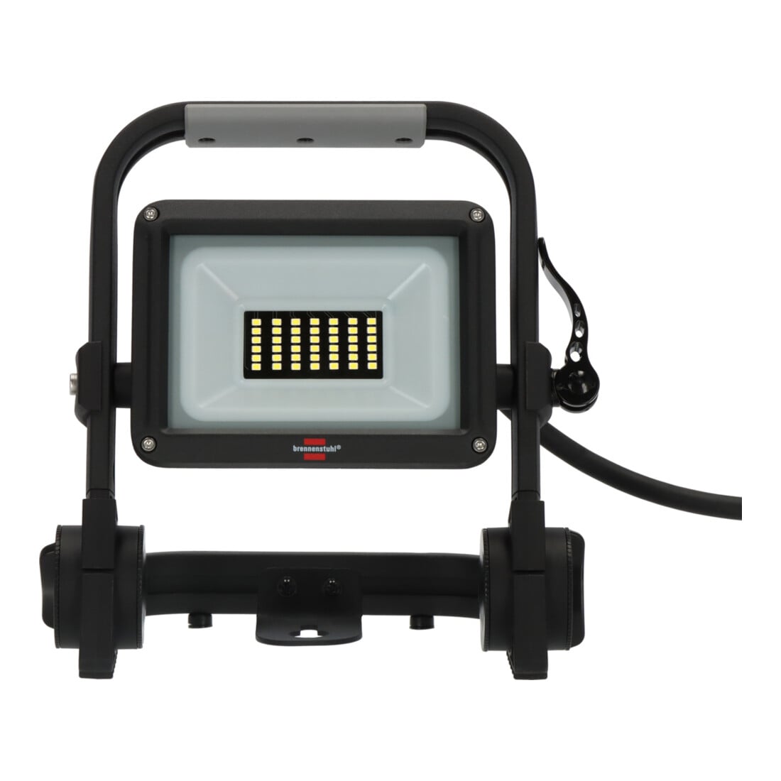 Brennenstuhl Mobiele LED Schijnwerper JARO 3060 M / LED Bouwlamp voor buiten IP65 (LED Werklamp 20W met 2m kabel, LED Bouwplaatslamp met snelspansluiting en 2300lm)