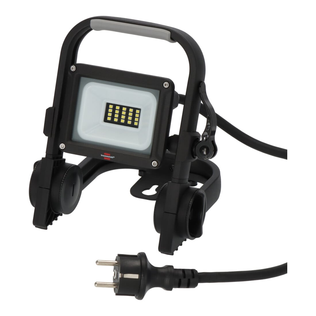 Brennenstuhl Mobiele LED Straler JARO 1060 M / LED Bouwstraler voor buiten IP65 (LED Werkstraler 10W met 2m Kabel, LED Bouwplaatsstraler met snelspansluiting en 1150lm)