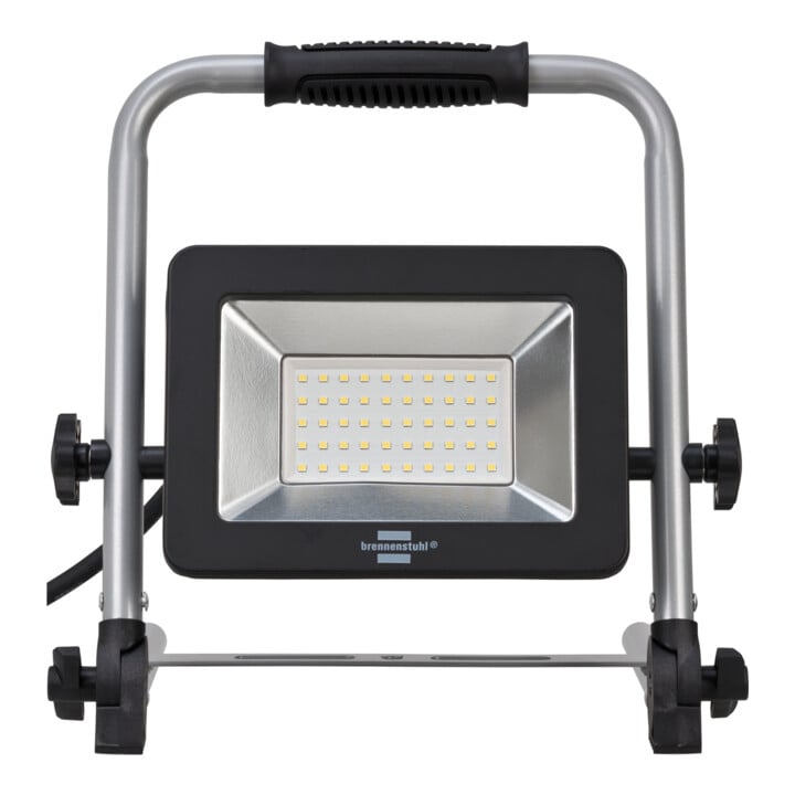 Brennenstuhl Mobile LED spot EL 4050 M / LED construction spot 50W pour l'intérieur et l'extérieur IP65 (LED projecteur de travail 4500lm avec 1,5m de câble H07RN-F 3G1,0 et cadre pliable, IK08)