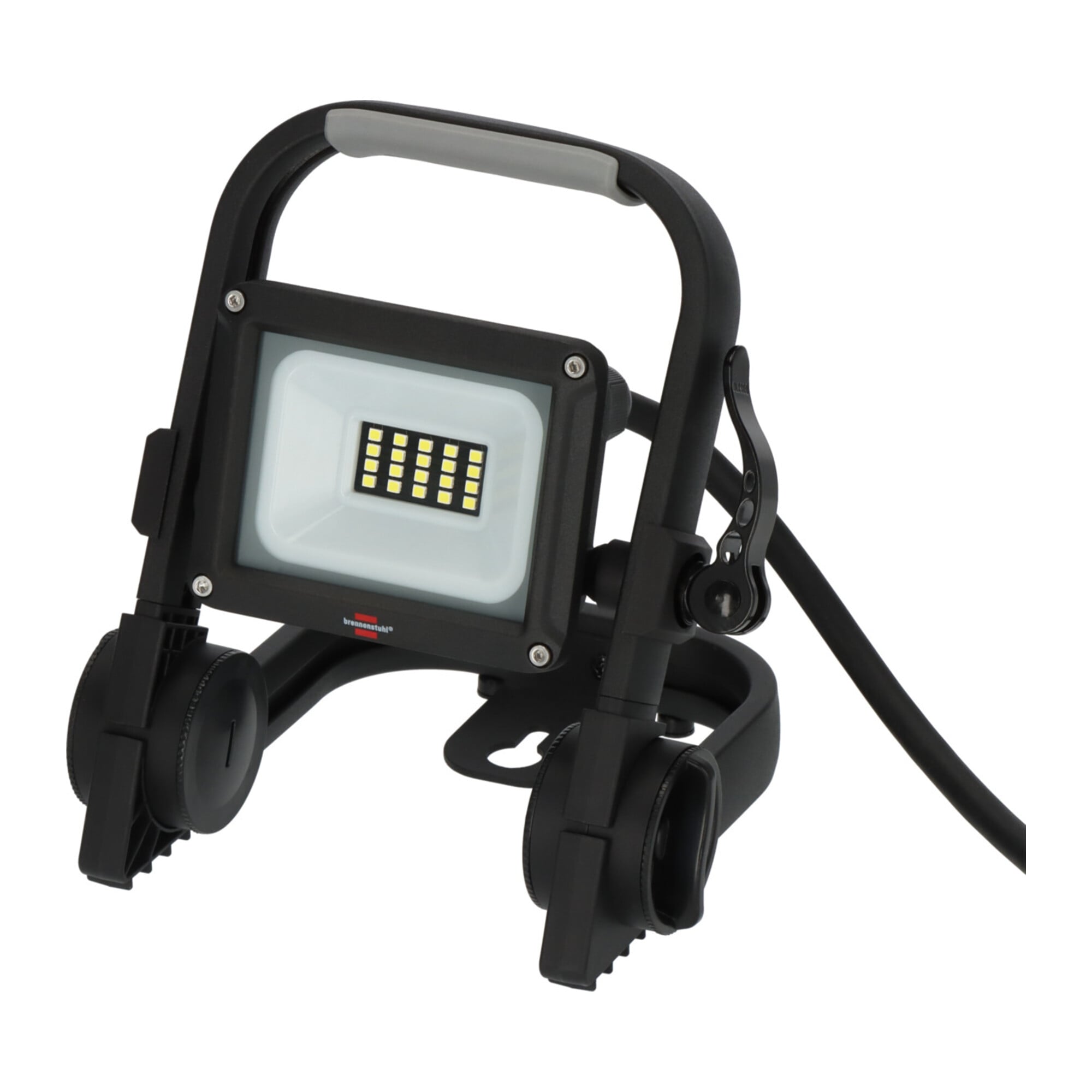 Brennenstuhl Mobiler LED Strahler JARO 1060 M / LED Baustrahler für außen IP65 (LED Arbeitsstrahler 10W mit 2m Kabel, LED Baustellenstrahler mit Schne