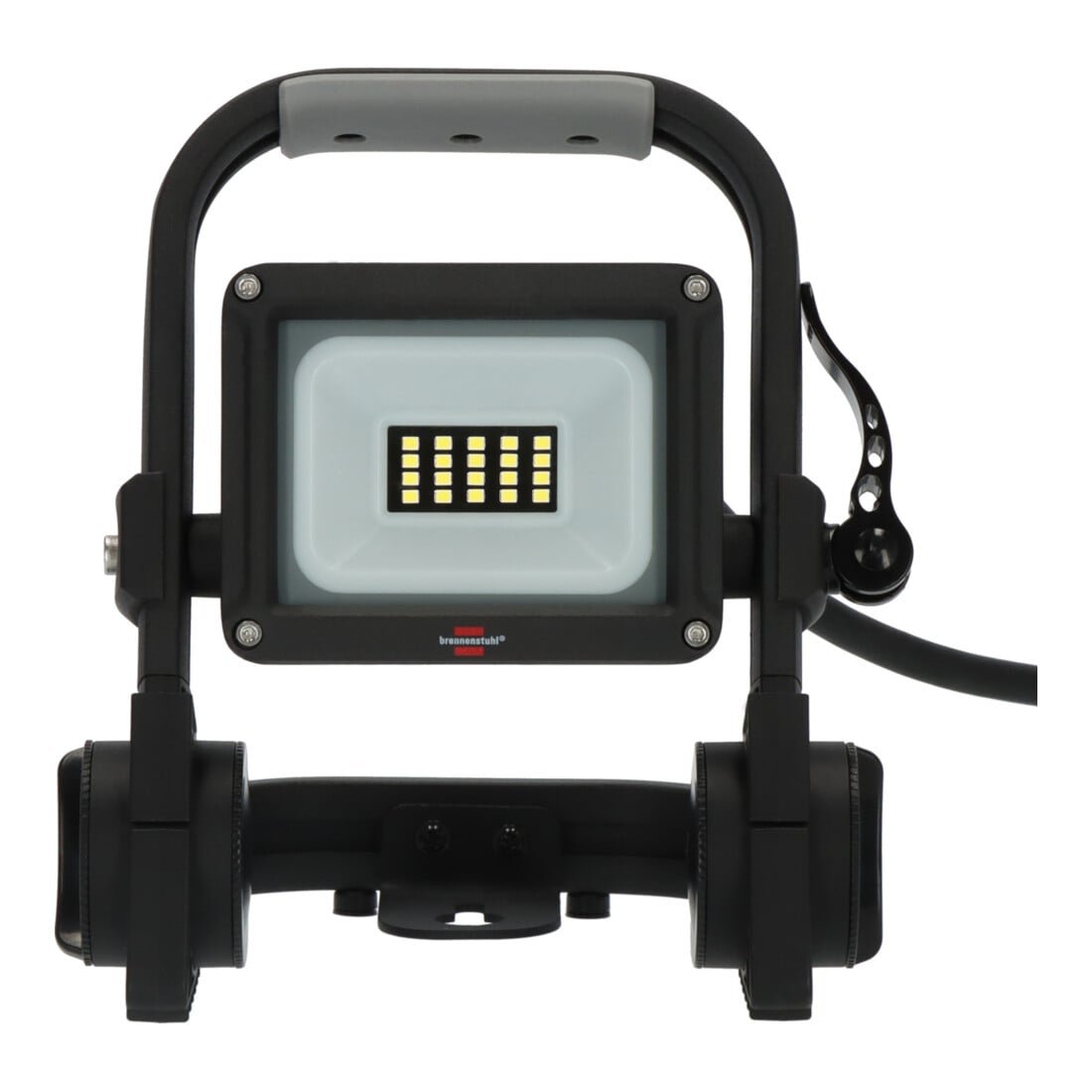 Brennenstuhl Mobiler LED Strahler JARO 1060 M / LED Baustrahler für außen IP65 (LED Arbeitsstrahler 10W mit 2m Kabel, LED Baustellenstrahler mit Schnellspannverschluss und 1150lm)