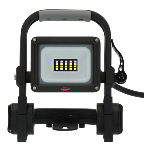 Brennenstuhl Mobiler LED Strahler JARO 1060 M / LED Baustrahler für außen IP65 (LED Arbeitsstrahler 10W mit 2m Kabel, LED Baustellenstrahler mit Schnellspannverschluss und 1150lm)