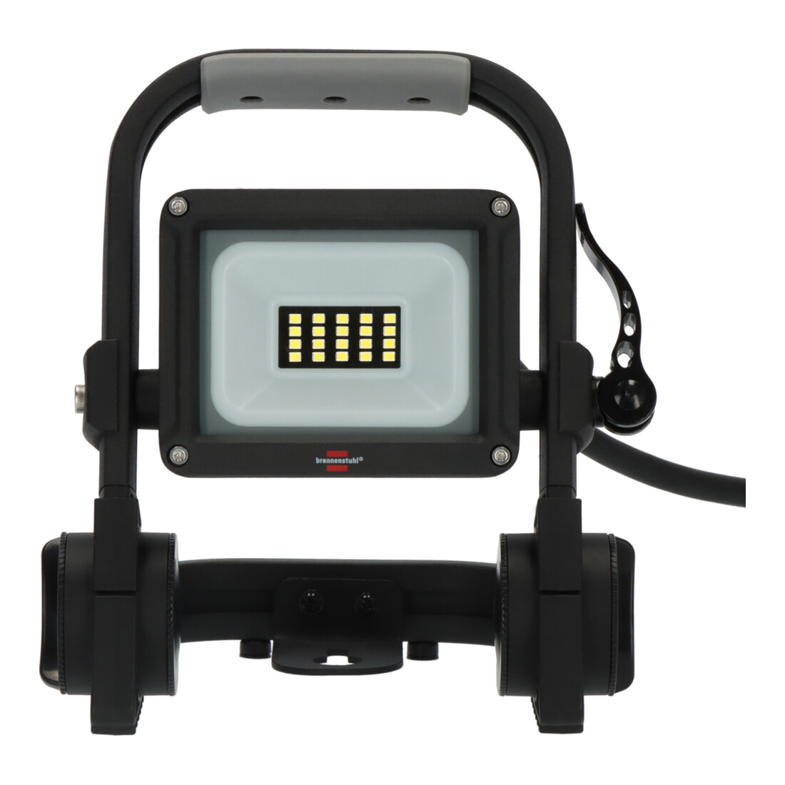 Brennenstuhl Mobiler LED Strahler JARO 1060 M / LED Baustrahler für außen IP65 (LED Arbeitsstrahler 10W mit 2m Kabel, LED Baustellenstrahler mit Schnellspannverschluss und 1150lm)