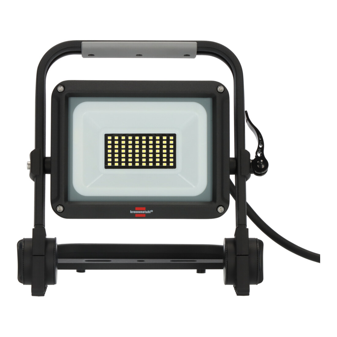 Brennenstuhl Mobiler LED Strahler JARO 4060 M / LED Baustrahler für außen IP65 (LED Arbeitsstrahler 30W mit 3m Kabel, LED Baulampe mit Schnellspannverschluss und 3450lm)