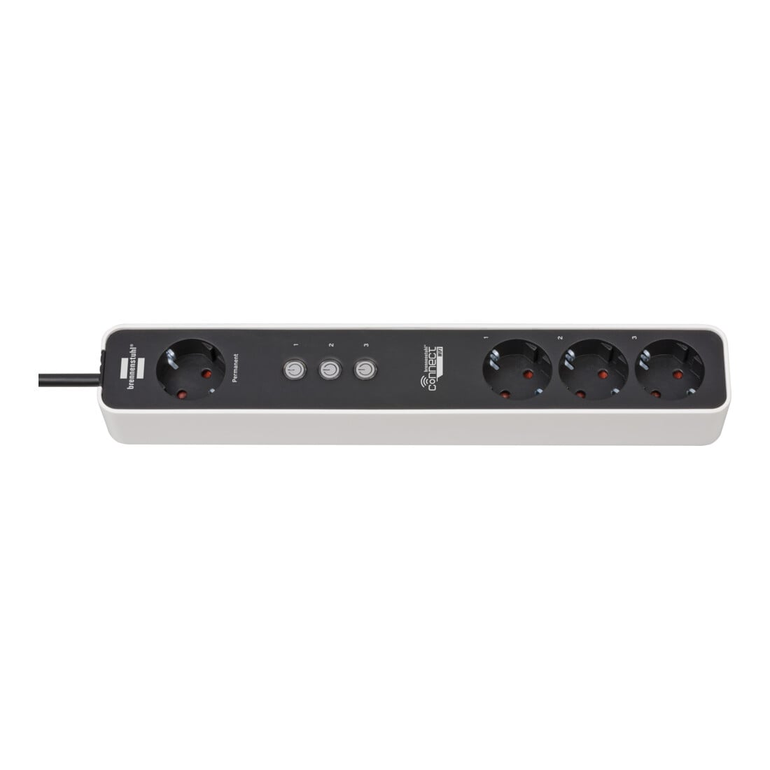 Brennenstuhl Multipresa Connect Ecolor WiFi a 4 vie , bianco/nero 1,5m H05VV-F3G1.5