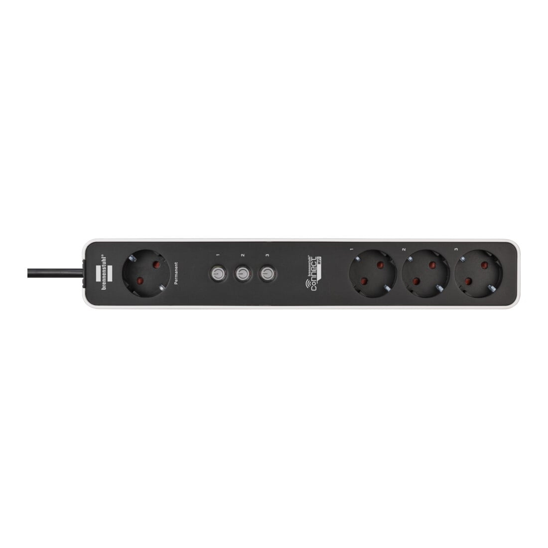 Brennenstuhl Multipresa Connect Ecolor WiFi a 4 vie , bianco/nero 1,5m H05VV-F3G1.5
