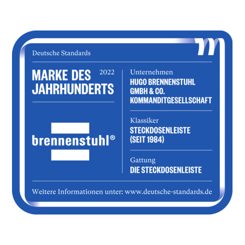 Brennenstuhl Multipresa Premium-Line a 6 vie, con protezione di sovratensione 60.000A, nero/grigio chiaro, 3m, H05VV-F 3G1,5 formato 19"