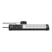 Brennenstuhl Multipresa Premium-Line Comfort Switch Plus a 6 vie, nero/grigio chiaro, 3m, H05VV-F 3G1,5
