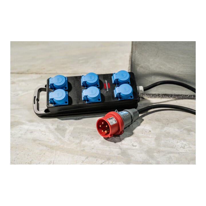 Brennenstuhl Portabler Stromverteiler BSV P 2m Kabel 6x 230V/16A Steckdosen CEE 400V/16A IP44