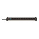 Brennenstuhl Premium-Alu-Line stekkerdoos 10-voudig / stekkerblok van hoogwaardig aluminium (stekkerdoos met schakelaar en 3m kabel, Made in Germany)-1