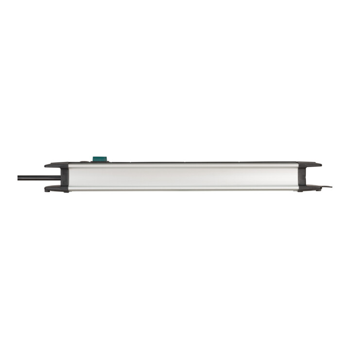 Brennenstuhl Premium-Alu-Line Technik stekkerdoos 12-voudig Duo zwart 3m H05VV-F 3G1.5 6-voudig schakelbare stekkerdozen