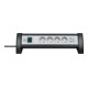 Brennenstuhl Presa multipla a 4 vie con funzione di ricarica USB Premium Office Line, nero-grigio chiaro, 1,8 m H05VV-F 3G1,5-1