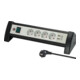 Brennenstuhl Presa multipla a 4 vie con funzione di ricarica USB Premium Office Line, nero-grigio chiaro, 1,8 m H05VV-F 3G1,5-1