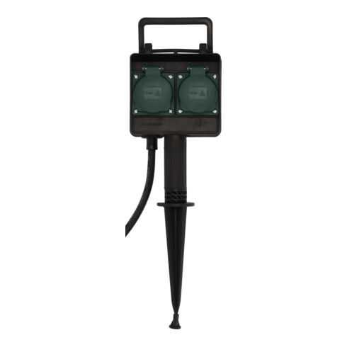 Brennenstuhl Presa multipla a 4 vie da giardino con puntale di terra IP44, 1,4m H07RN-F 3G1,5