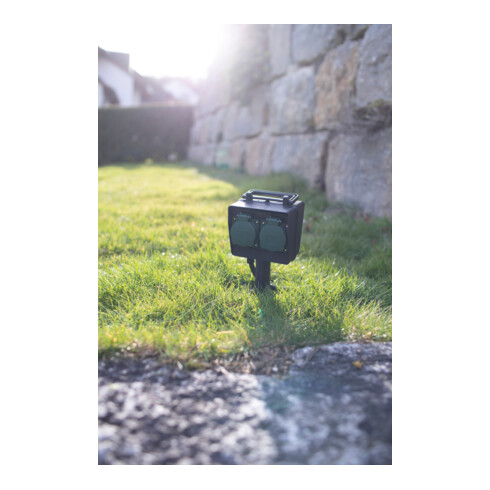 Brennenstuhl Presa multipla a 4 vie da giardino con puntale di terra IP44, 1,4m H07RN-F 3G1,5