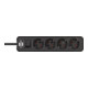 Brennenstuhl Presa multipla a 4 vie Ecolor, nera, 1,5m H05VV-F 3G1,5-4