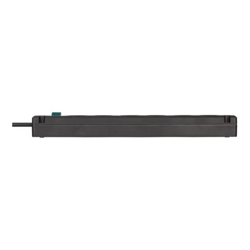 Brennenstuhl Presa multipla a 5 vie con funzione di ricarica USB Bremounta, nera, 3m