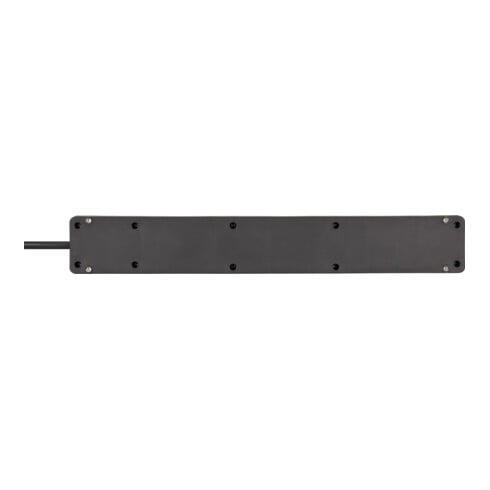 Brennenstuhl Presa multipla a 5 vie con funzione di ricarica USB Bremounta, nera, 3m