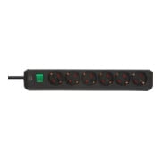 Brennenstuhl Presa multipla a 6 vie 45°, nera, 1159500400, 3m, H05VV-F3G1,5. POS-Reit 1159500400-5