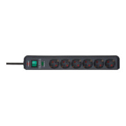 Brennenstuhl Presa multipla a 6 vie Eco-Line 4.500A, nera, 1,5m-2