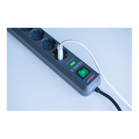 Brennenstuhl Presa multipla a 6 vie Eco-Line 4.500A, nera, 1,5m