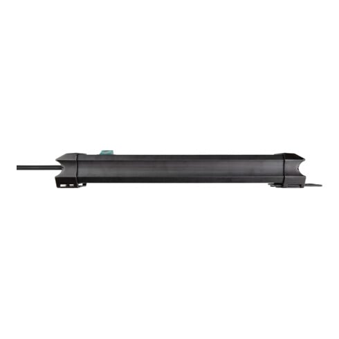 Brennenstuhl Presa multipla a 6 vie Premium-Line con funzione di ricarica USB, nera, 3m H05VV-F 3G1,5