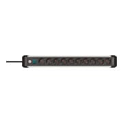 Brennenstuhl Presa multipla Premium-Alu-Line a 10 vie, con interruttore, 3m, H05VV-F 3G1,5-5