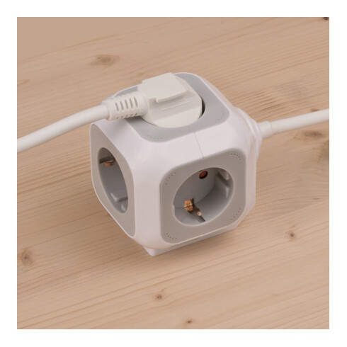 Brennenstuhl Presa mutipla a 4 vie a cubo ALEA 1,4m, H05VV-F 3G1,5