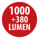 Brennenstuhl Professional Accu LED Zaklamp HL 1000 ACW, 1000+380 lm, IP54-4