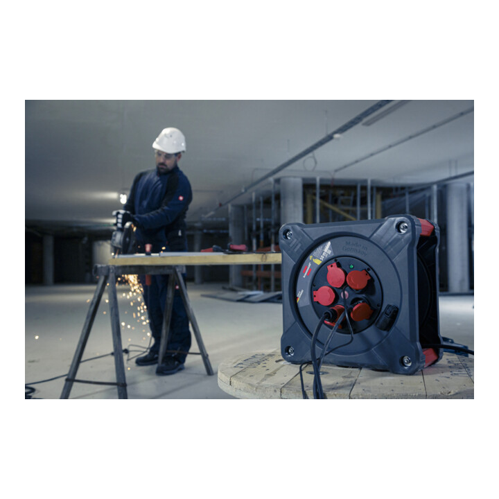 Brennenstuhl Professional Enrouleur de câble de chantier KA 5100 5 IP44, 50m H07RN-F 3G1,5