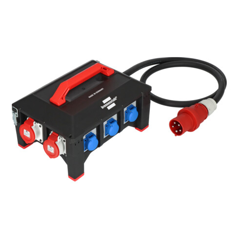 Brennenstuhl Professional Gummi-Baustromverteiler BSV 5-63A FI Typ B 2m H07RN-F 5G16,0 1xCEE32A+2x16A,6x230V