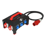 Brennenstuhl Professional Gummi-Baustromverteiler BSV 5-63A FI Typ B 2m H07RN-F 5G16,0 1xCEE32A+2x16A,6x230V