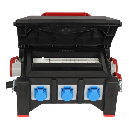Brennenstuhl Professional Gummi-Baustromverteiler BSV 5-63A FI Typ B 2m H07RN-F 5G16,0 1xCEE32A+2x16A,6x230V
