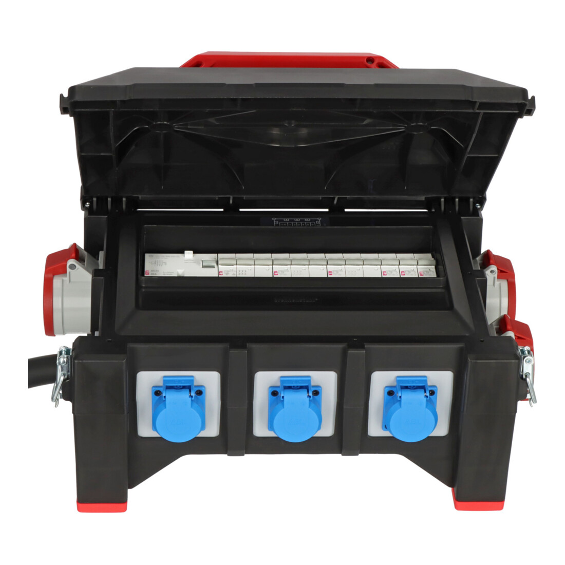 Brennenstuhl Professional Gummi-Baustromverteiler BSV 5-63A FI Typ B 2m H07RN-F 5G16,0 1xCEE32A+2x16A,6x230V