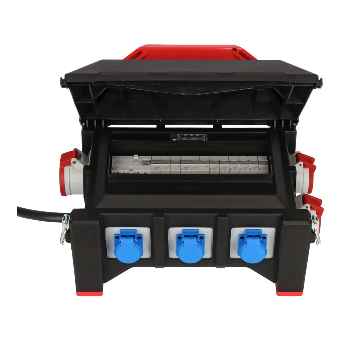 Brennenstuhl Professional Gummi-Stromverteiler BSV 5 2m H07RN-F 5G6,0 1xCEE32A+2x16A, 6x230V