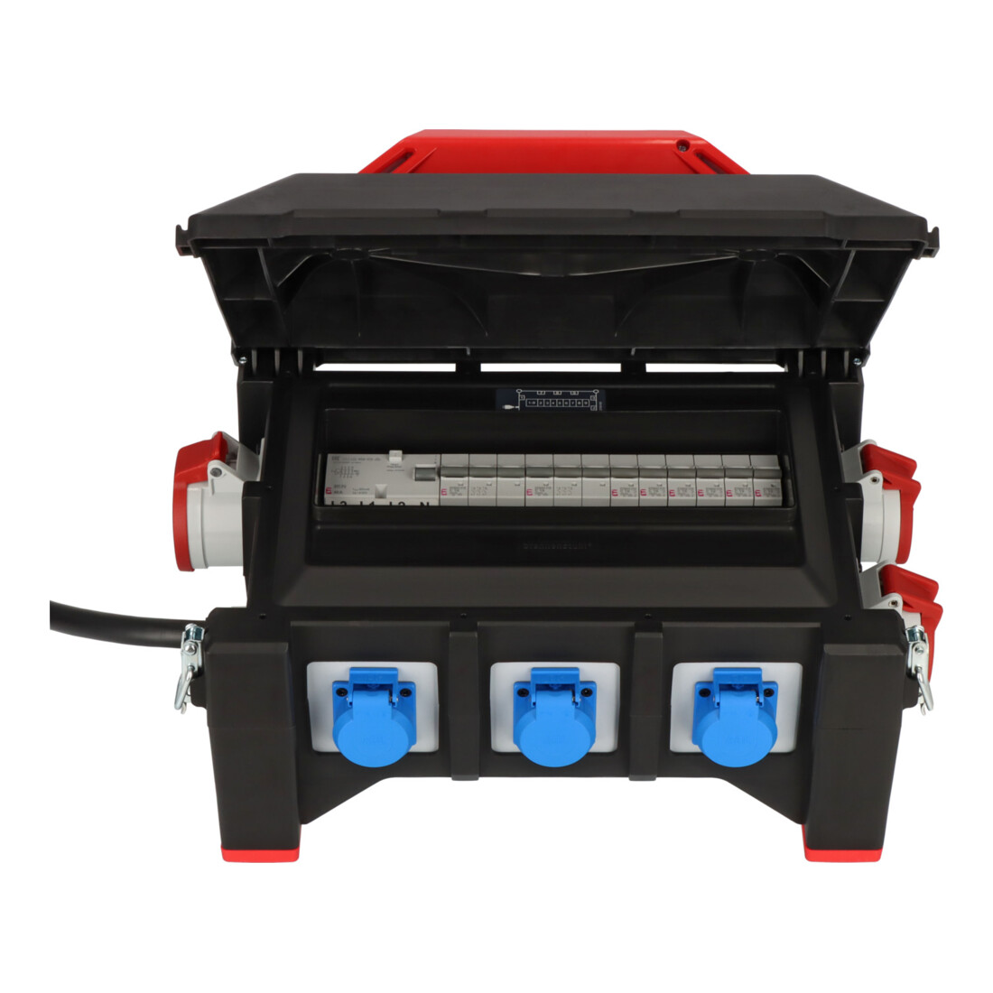 Brennenstuhl Professional Gummi-Stromverteiler BSV 5 2m H07RN-F 5G6,0 1xCEE32A+2x16A, 6x230V