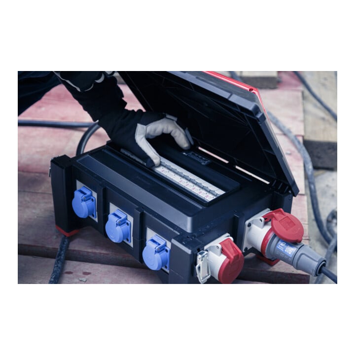 Brennenstuhl Professional Gummi-Stromverteiler BSV 5 2m H07RN-F 5G6,0 1xCEE32A+2x16A, 6x230V