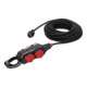 Brennenstuhl Professional Powerblock met verlengsnoer PB 1100 IP54 4-voudig 15m zwart H07RN-F 3G1,5-1