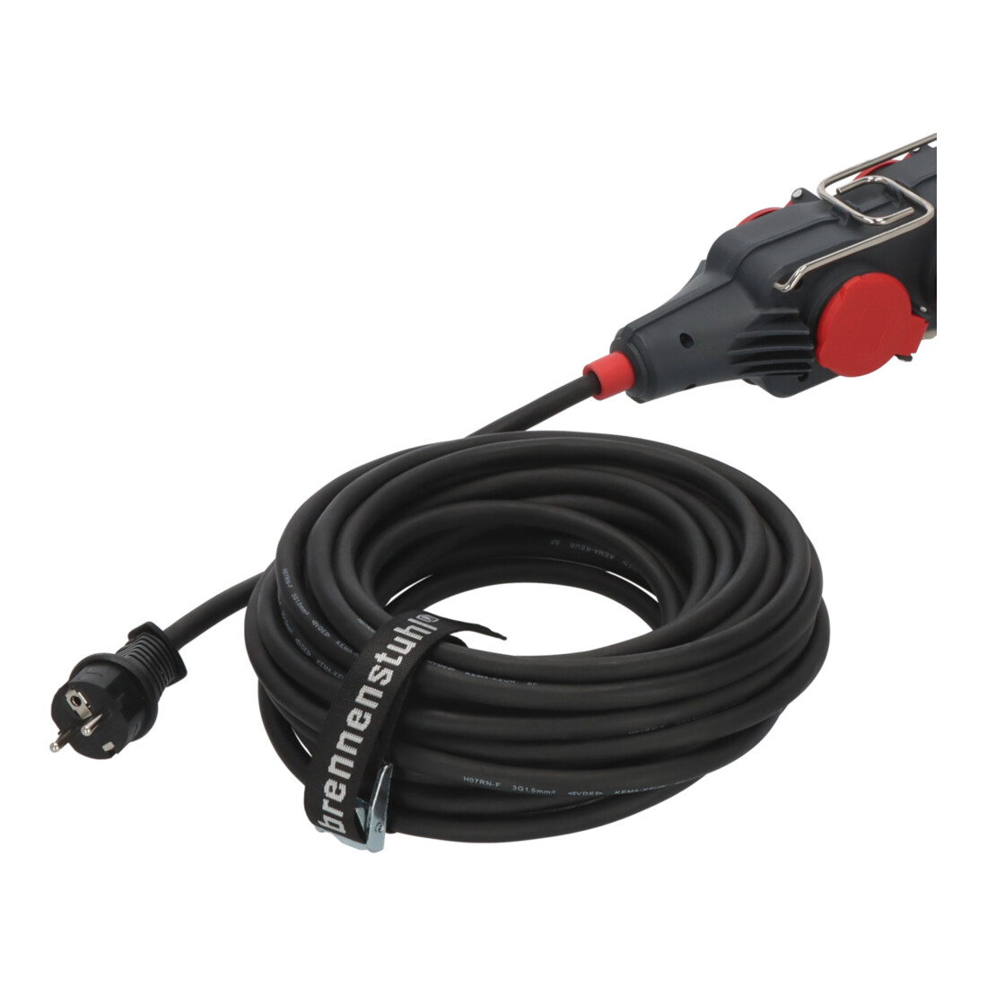 Brennenstuhl Professional Powerblock mit Verlängerungsleitung PB 1100 IP54 4-fach 15m schwarz H07RN-F 3G1,5