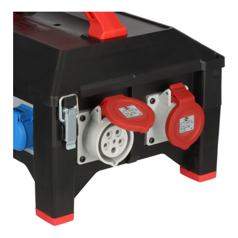 Brennenstuhl Professional Rubber bouwstroomverdeler BSV 5-63A FI Type B 2m H07RN-F 5G16,0 1xCEE32A+2x16A,6x230V