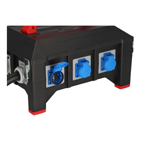 Brennenstuhl Professional Rubber bouwstroomverdeler BSV 5-63A FI Type B 2m H07RN-F 5G16,0 1xCEE32A+2x16A,6x230V