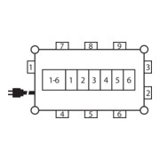 Brennenstuhl Professional Gummi-stroomverdeler BSV 5 / CEE-stekker (2m kabel H07RN-F 5G6,0, 1xCEE 400V/32A, 2xCEE 400V/16A, 6x geaarde 230V, Made in Germany)-4
