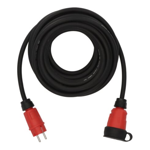 Brennenstuhl Professional Verlängerungskabel VN 1200 IP44 (10m Kabel in schwarz H07RN-F 3G2,5, Baustelleneinsatz und ständiger Einsatz im Freien, Made in Germany)