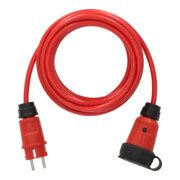 Brennenstuhl Professional Verlängerungskabel VQ 1110 IP44 (5m Kabel H07BQ-F 3G1,5 in rot, Baustelleneinsatz und ständiger Einsatz im Freien, Made in Germany)