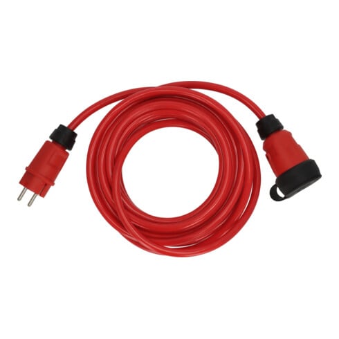 Brennenstuhl Professional Verlängerungskabel VQ 1200 IP44 (10m Kabel H07BQ-F 3G2,5 in rot, Baustelleneinsatz und ständiger Einsatz im Freien, Made in Germany)