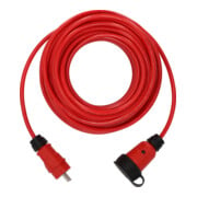 Brennenstuhl Professional Verlängerungskabel VQ 2100 IP44 (25m Kabel H07BQ-F 3G1,5 in rot, Baustelleneinsatz und ständiger Einsatz im Freien, Made in Germany)