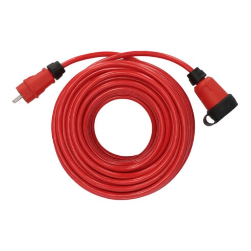 Brennenstuhl Professional Verlängerungskabel VQ 2200 IP44 (25m Kabel H07BQ-F 3G2,5 in rot, Baustelleneinsatz und ständiger Einsatz im Freien, Made in Germany)